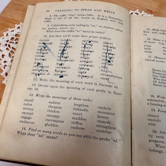 🌿 Vintage 1924 Schoolbook – Learning to Speak and Write, Book II - Picture 8 of 16